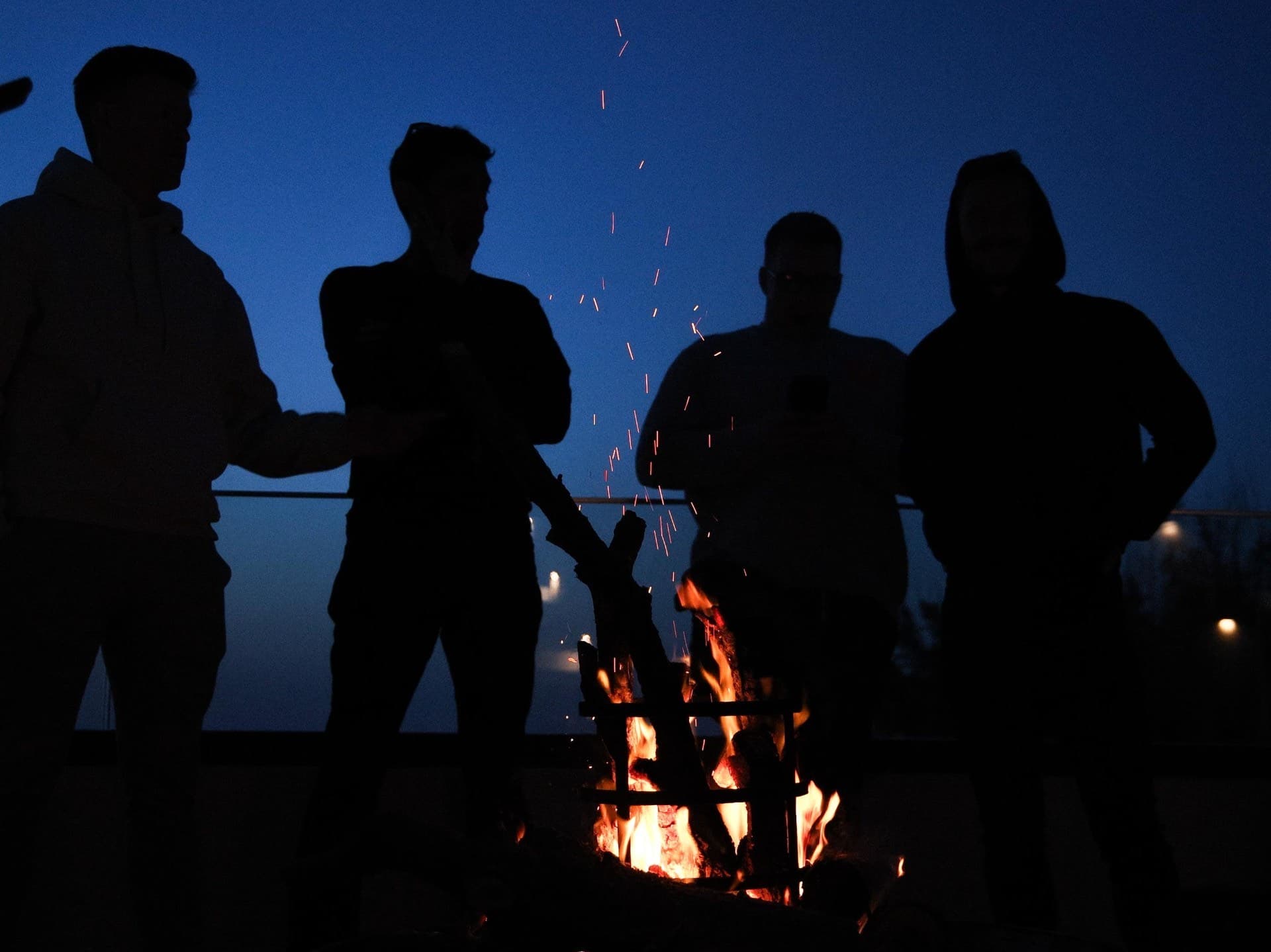 Retreat campfire evening